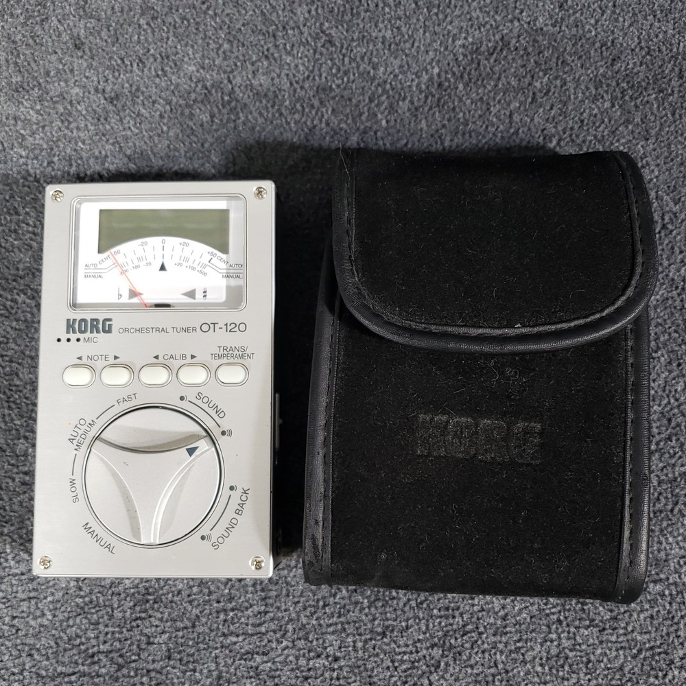 Korg OT-120 Orchestral Tuner with Case  Needle-Type Meter Sound Back Mode